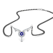 Beautiful-Diamond-Bead-Mangalsutra-With-Sapphire